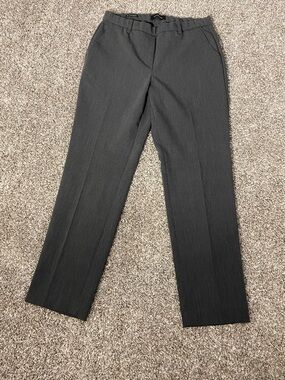 Talbots Gray Dress Pants with Black Waistband